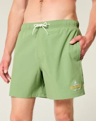Bañador de volley hasta la mitad del muslo con estampado Malibu Beach