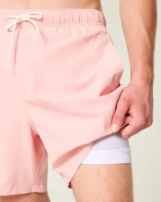Bañador volley con estampado Hawaii hasta la mitad del muslo