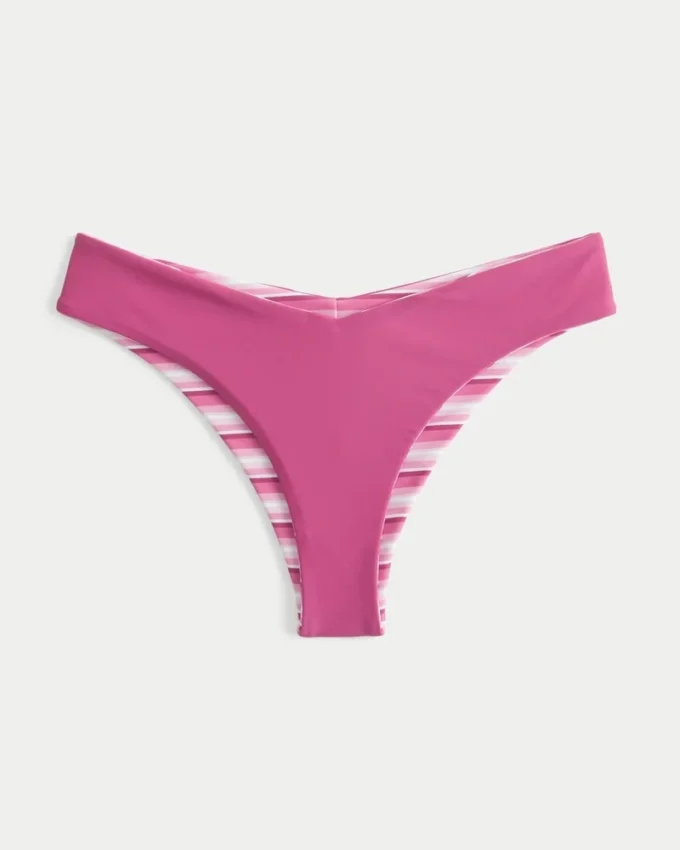 Braguita de bikini atrevida con cintura en V reversible
