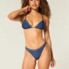 Braguita de bikini atrevida con doble tirante y abalorios