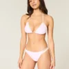 Braguita de bikini atrevida con doble tirante y ribete de estilo croché