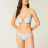 Braguita de bikini atrevida con doble tirante y ribete de estilo croché