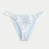 Braguita de bikini atrevida con doble tirante y ribete de estilo croché
