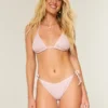 Braguita de bikini atrevida con lazos laterales y lentejuelas estilo croché