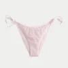 Braguita de bikini atrevida con lazos laterales y lentejuelas estilo croché