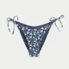 Braguita de bikini atrevida con ribete de estilo croché y lazo lateral