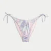 Braguita de bikini atrevida con ribete de estilo croché y lazo lateral