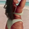 Braguita de bikini Cheekiest de pierna alta con ribete