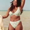 Braguita de bikini Cheekiest de pierna alta con ribete