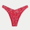 Braguita de bikini Cheekiest de pierna alta con ribete