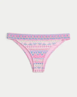 Braguita de bikini con cintura fruncida y corte alto