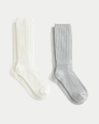 Calcetines acanalados, paquete de 2