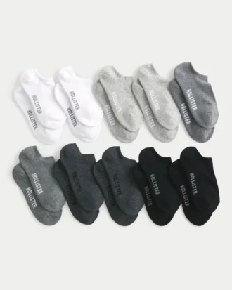 Calcetines tobilleros con logotipo, paquete de 10