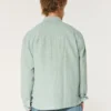 Camisa con botones de mezcla de lino
