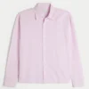 Camisa con botones de mezcla de lino