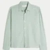Camisa con botones de mezcla de lino