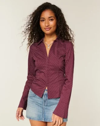 Camisa con mangas acampanadas
