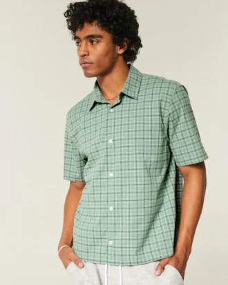 Camisa cuadrada de manga corta