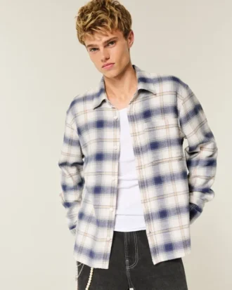Camisa de franela con estampado de los Wolverines de la Universidad de Michigan