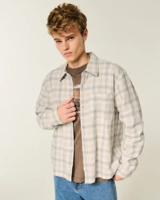 Camisa de franela cuadrada