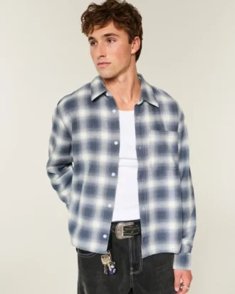 Camisa de franela cuadrada