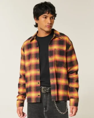 Camisa de franela cuadrada