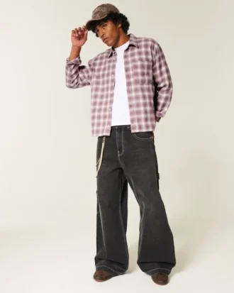Camisa de franela cuadrada