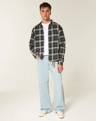 Camisa de franela cuadrada