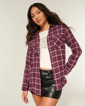 Camisa de franela oversize