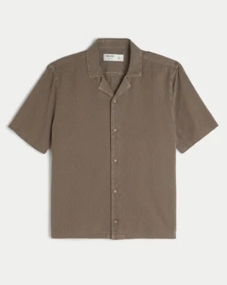 Camisa de manga corta con estampado texturizado