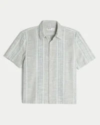 Camisa de manga corta con rayas texturizadas