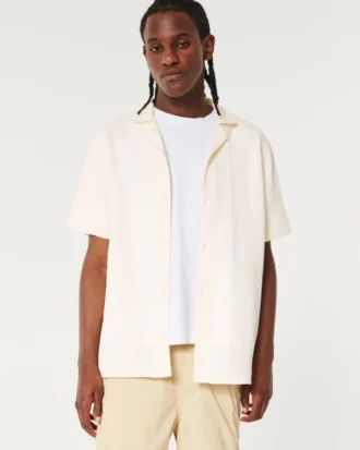 Camisa de manga corta con textura relajada