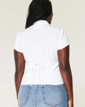 Camisa de manga corta de popelín