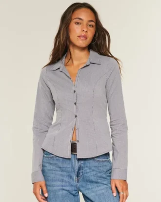 Camisa de popelín con botones