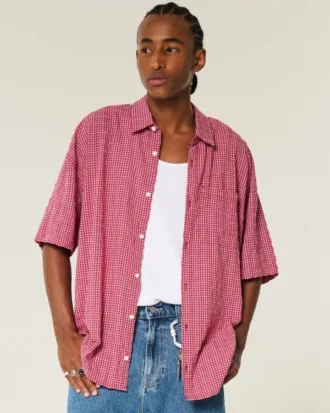 Camisa holgada de manga corta