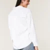 Camisa oversize de mezcla de lino
