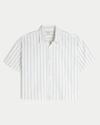 Camisa Oxford de manga corta superboxy