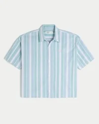 Camisa Oxford de manga corta superboxy
