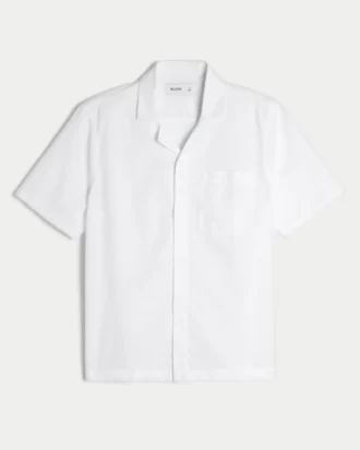 Camisa relajada de manga corta con botones