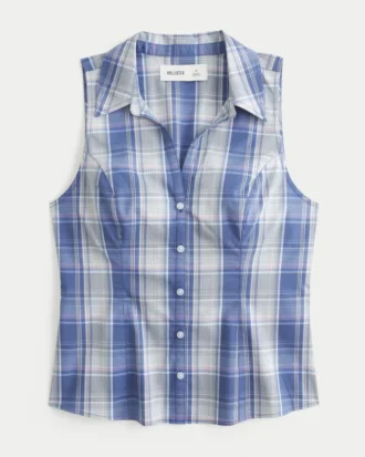 Camisa sin mangas con botones
