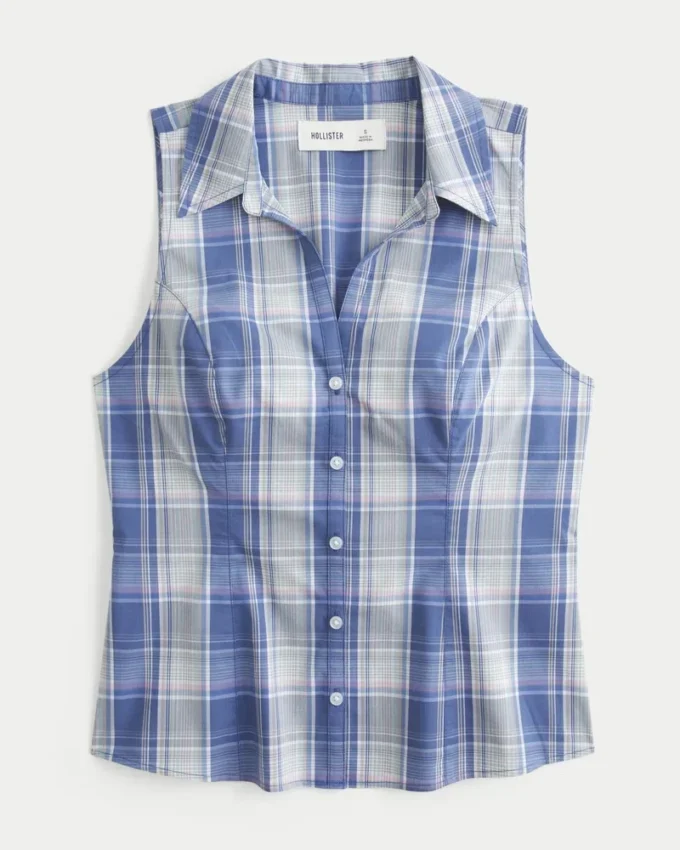 Camisa sin mangas con botones Camisa sin mangas con botones