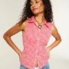 Camisa sin mangas con botones Camisa sin mangas con botones