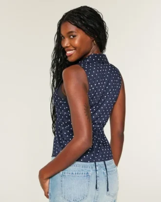 Camisa sin mangas con botones
