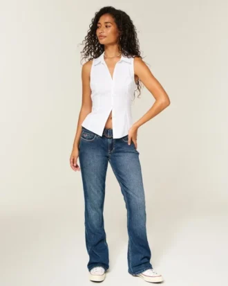 Camisa sin mangas con botones