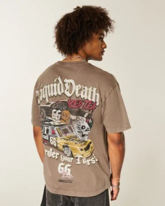 Camiseta con estampado Boxy NASCAR Liquid Death