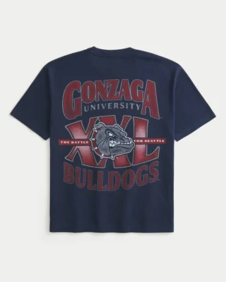 Camiseta con estampado de los Bulldogs de la Universidad de Gonzaga