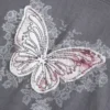 Camiseta con estampado de mariposa que se adapta fácilmente al cuerpo
