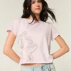 Camiseta con estampado floral y lazo fácil de atar