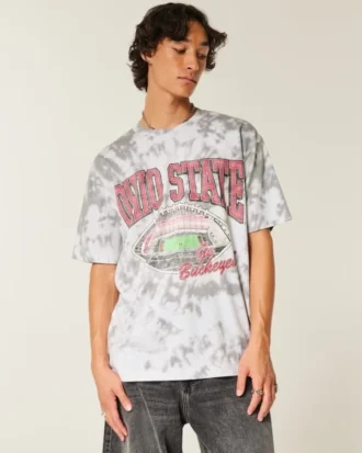 Camiseta con gráfico de los Buckeyes de la Universidad Estatal de Ohio