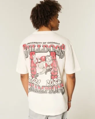 Camiseta con gráfico de los Bulldogs de la Universidad de Georgia